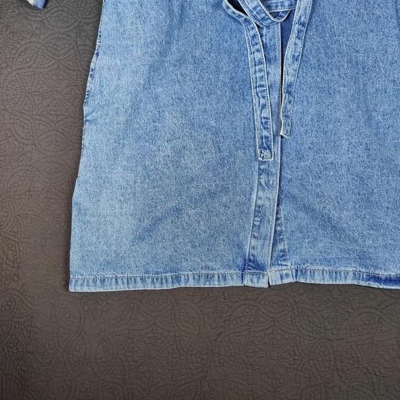 Kancan Virginia Button Down Denim Shirt Dress Belt  Pockets Women's XL Blue - Picture 8 of 14